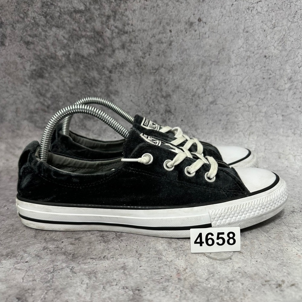 Converse Chuck Taylor All Star Shoreline Women 9 Black Velvet Slip On Sneakers